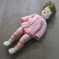 Vintage plastic and rubber doll - 64cm
