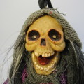 Halloween hanging witch figurine with sound and lights