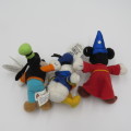 Lot of 3 Walt Disney soft plush toys - Goofy, Donald Duck, Mickey Mouse