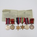 WW2 Father and son medal sets - 140851 A.S Venter and 232760 B.C Venter