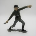WW2 German soldier - hand grenade thrower - made by Marx toys in Great Britain