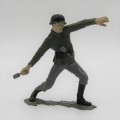 WW2 German soldier - hand grenade thrower - made by Marx toys in Great Britain