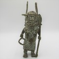 Bronze statue of Benin warrior - height 32cm