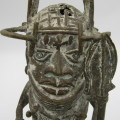 Bronze statue of Benin warrior - height 32cm