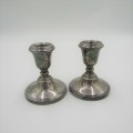 Pair of Lambidis original Silverware candle holders