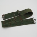 Green US Army webbing belt - Length 101 cm