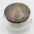 Small glass bowl with Silver lid
