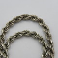 Sterling silver rope chain - Weighs 18,5 g - Length 45 cm