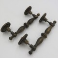 Pair of vintage casted bronze door handles