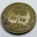1938 British West Africa Two Shilling - XF+