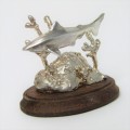 Silver Sculpture `White Shark` by Stuart Benade