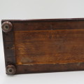 Antique 19th century Mahogany and Rosewood tea caddy - One corner chipped