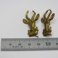 Pair of SADF brass Infantry collar badges