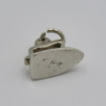 Vintage silver sad iron charm - Weighs 4,0 grams