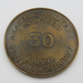 1950-1980 SADF Military Academy 30 year medallion