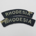 Pair of WW2 Rhodesian Air Force shoulder titles
