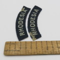 Pair of WW2 Rhodesian Air Force shoulder titles