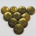 Lot of 10 Large WW2 Royal Air Force buttons