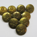 Lot of 10 Large WW2 Royal Air Force buttons