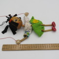 Vintage Pelham Puppets wooden dancing girl marionette toy - Needs new strings