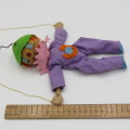 Vintage Pelham Puppets wooden clown marionette toy - Needs new strings