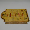 Vintage Tallahassee Spur Somerset Mall wooden drinks menu - Glass of wine R3,45