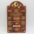 Vintage Colorado Spur Kathu wooden menu - Spur Burger R10,95