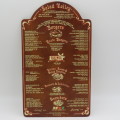Vintage Colorado Spur Kathu wooden menu - Spur Burger R10,95