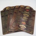 Lot of 6 vintage wooden spur menus for placemats