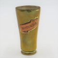 Vintage Rhodesia trench art shot glass made of bullet casing