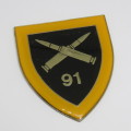 SADF 91 Ammunition depot shoulder flash - No pins