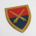 SADF School of Artillery shoulder flash - No pins