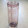 Vintage Handmade Stained glass flower vase - Length 35 cm