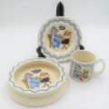 Vintage Royal Norfolk Pottery Andy Pandy children`s breakfast set - Stand not included