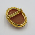 Goldplated Cameo brooch