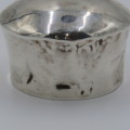 Antique glass holder with sterling silver cap
