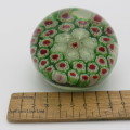 Vintage handmade glass Millefiori paperweight