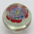 Vintage Millefiori handmade glass paperweight - Small chip on side