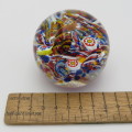 Vintage Gentile Glass millefiori paperweight - Small chips on top