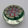 Beautiful handmade glass millefiori paperweight