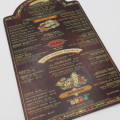 Vintage Apache Spur Cape Town wooden menu