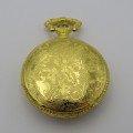 Full hunter quartz pocketwatch with Pope design - Needs battery