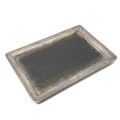 Small silver and wood tray