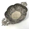 Antique Dutch Silver brandy bowl made by Pier van der Woude-hallmarked with coat of arms handles