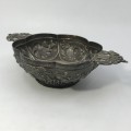 Antique Dutch Silver brandy bowl made by Pier van der Woude-hallmarked with coat of arms handles