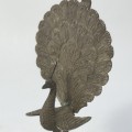 Vintage Silver peacock napkin holder - scans 80% silver - weighs 45.1 grams