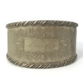 800 Silver napkin ring inscribed Adolfo