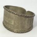 800 Silver napkin ring inscribed Adolfo