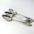 Lot of 3 German 12 Loth silver spoons - Circa 1818 - Weighs 123,4 g