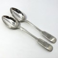 Pair of Antique Russian silver spoons - Weighs 150 g